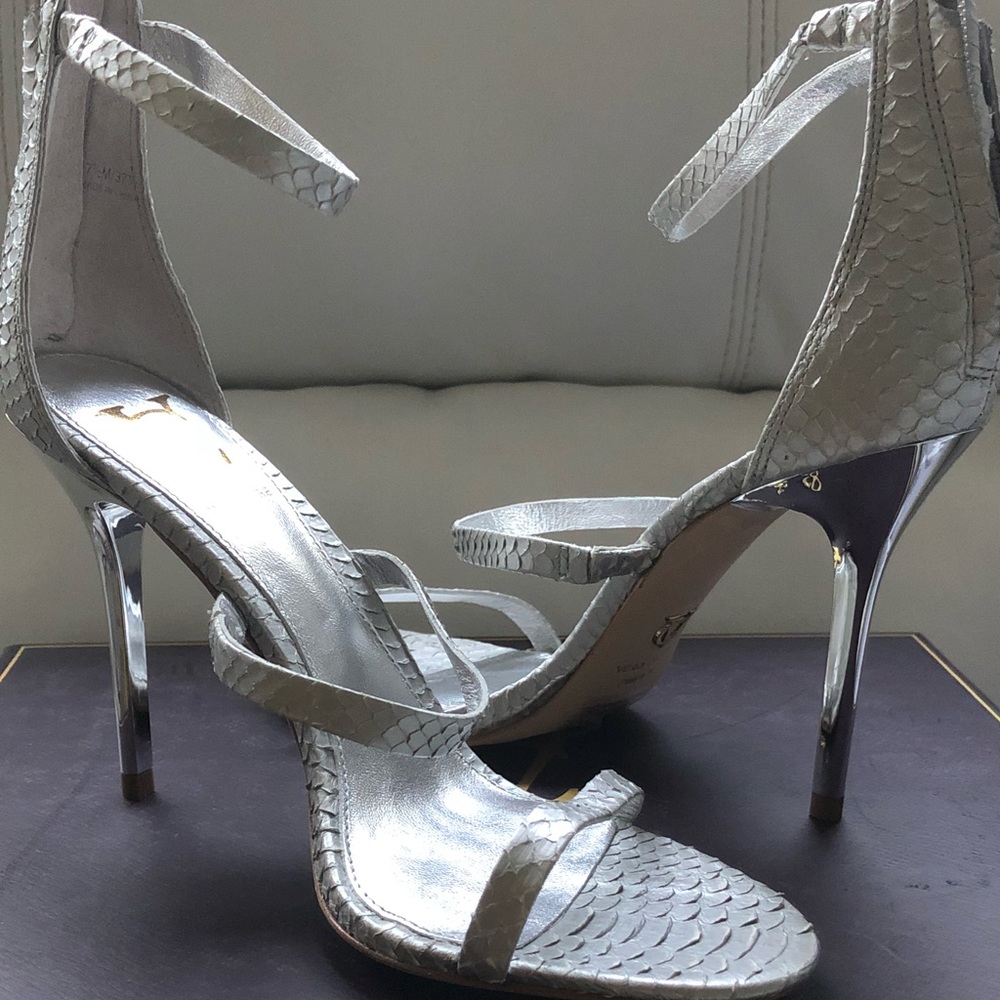Vince Camuto Snakeskin Stiletto Sandal -NEW